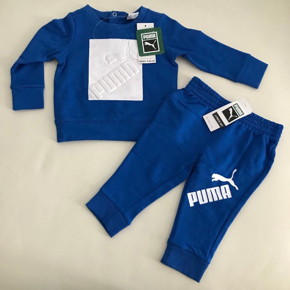 Puma Baby Boy Cute Blue Warm Outfit